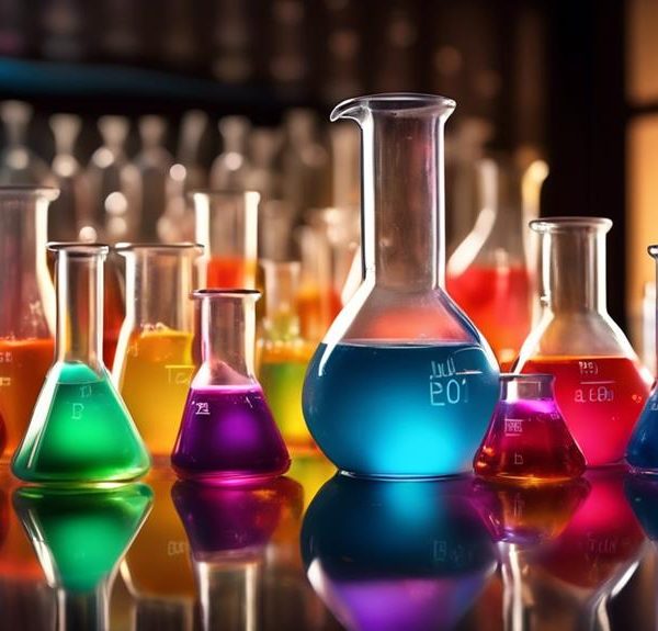 group of laboratory glassware