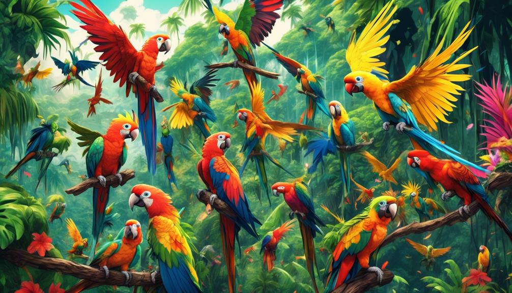 parrots a flock together